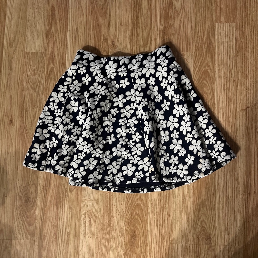 H&M White Floral  Skirt